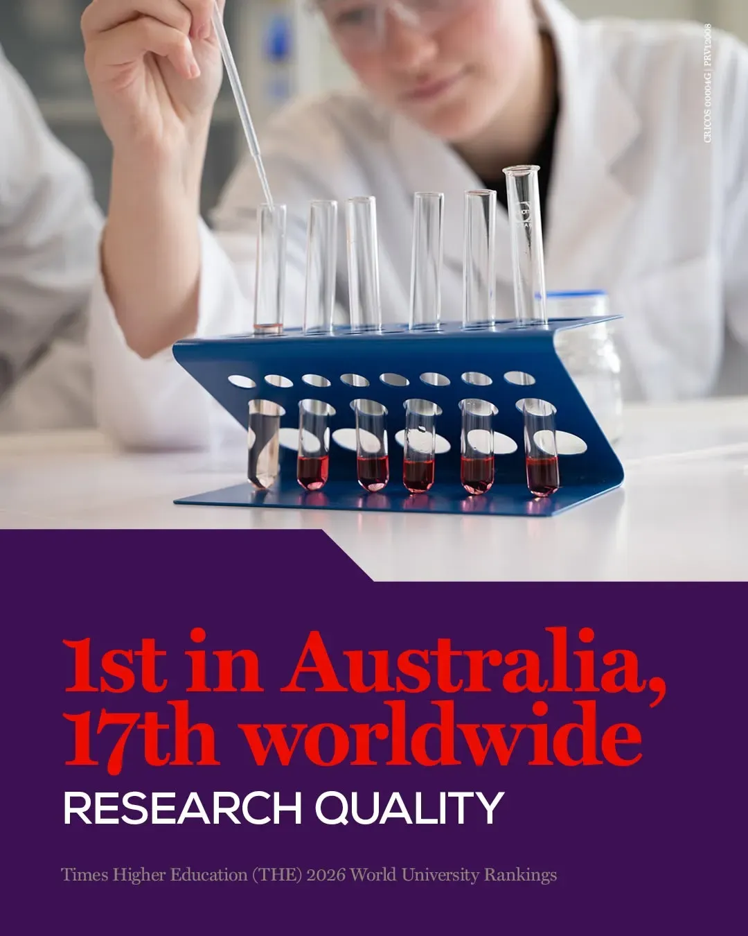 Australian Catholic University has taken out the top spot in Australia for research quality for the third year in a row, according to the Times Higher Education 2026 World University Rankings.
ACU was ranked number 17 globally for research quality, up from 24th last year. This milestone highlights the university's growing influence and reputation in the international research community.
The Times Higher Education World University Rankings assesses more than 2,000 universities from 115 countries.
ACU Deputy Vice-Chancellor (Research and Enterprise) Professor Abid Khan said the results highlight the impact of the research carried out at ACU.
“We're proud to again be recognised as a world-class research institution, and this ranking is a reflection of our drive to make a real impact that transforms lives and communities," Professor Khan said.
"This recognition belongs to our staff, students and our national and international collaborators, whose pursuit of knowledge helps push boundaries and drive progress."
#THEunirankings