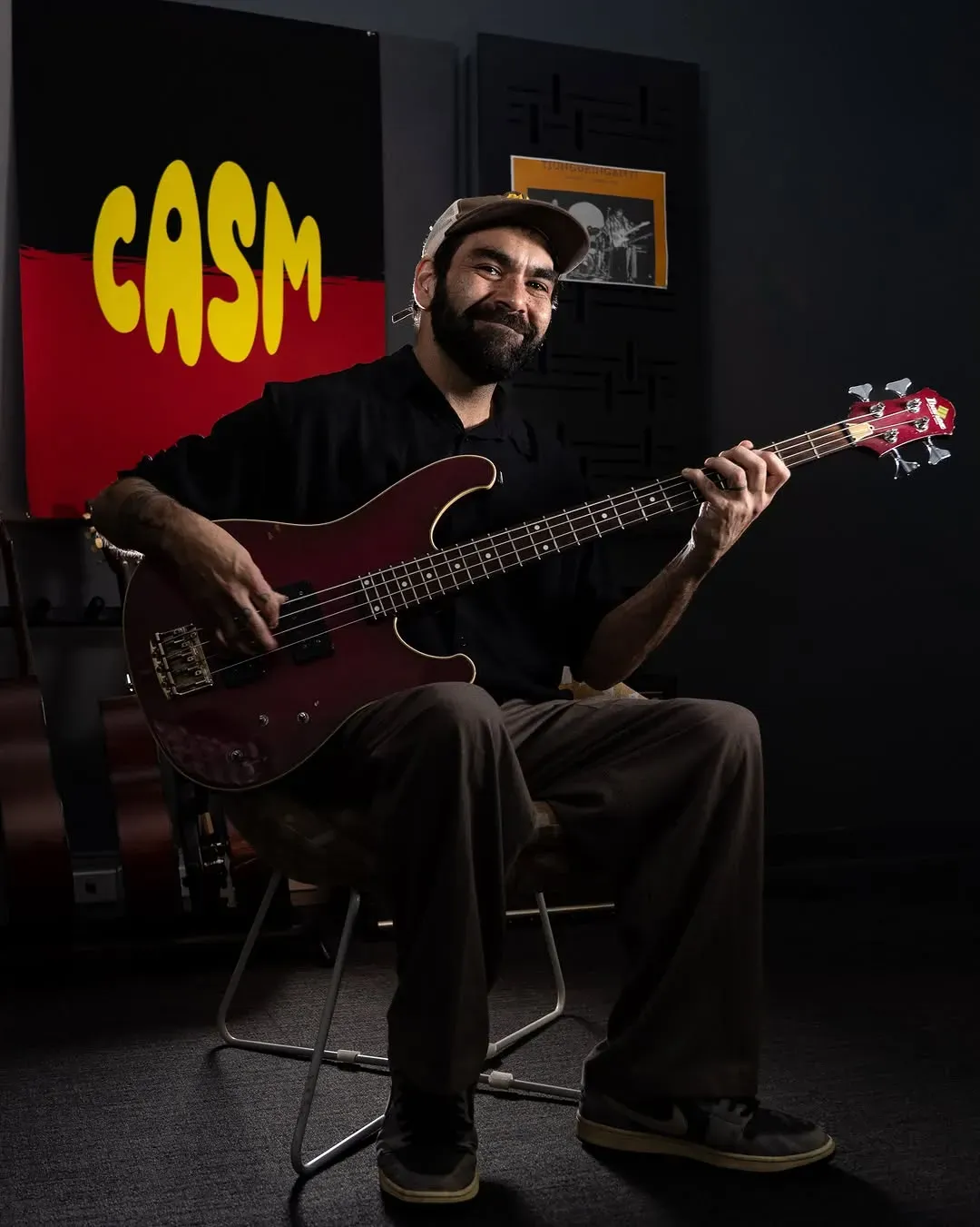 We are delighted to announce that Ngarrindjeri artist Daniel Rankine, known professionally as Trials, has joined our Centre for Aboriginal Studies in Music (CASM) to mentor the next generation of Aboriginal artists 🖤💛❤️

An award-winning rapper, songwriter, producer and instrumentalist, Daniel has played a defining role in the rise of homegrown hip hop through projects including Funkoars and A.B. Original. His appointment at CASM comes just weeks after the release of his long-awaited debut solo album, ‘hendle’ 💿

Daniel will work directly with students in the studio to teach them the fundamentals of his success – making beats, writing songs, performing, mixing and mastering 🎤🎸

🔗 Find out more via the link in our bio