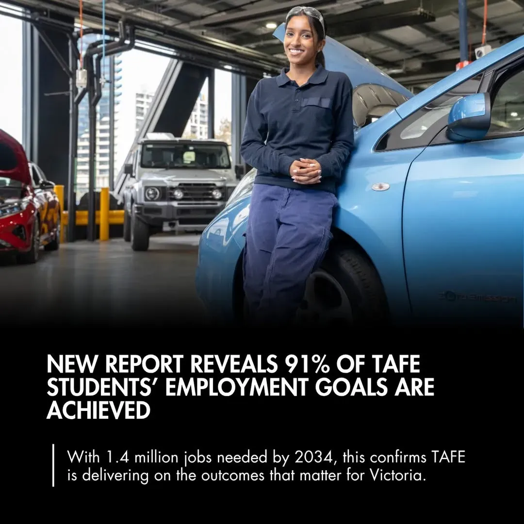 More than half of Victorians are worried about the impact AI will have on job opportunities.

With recent mass layoffs in sectors prioritising the implementation of artificial intelligence – workers need to know they have a job to make a living and get ahead.

TAFE is the answer. It’s a direct pathway into secure, in-demand work that strengthens local businesses, the essential services we all rely on, and Victoria’s economy.

And eight in ten, in-demand jobs that are AI-proof can be pursued through a TAFE qualification. 

Read more here > www.vta.vic.gov.au

#TAFE #Skills #Jobs #Workforce #VocationalEducation #CleanEconomy #Construction #Health #RegionalVictoria